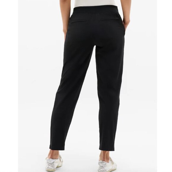 Athleta Ankle Pants 0 Black Brooklyn Mid Rise Stretch Work Travel Quick Dry NEW - Picture 8 of 9
